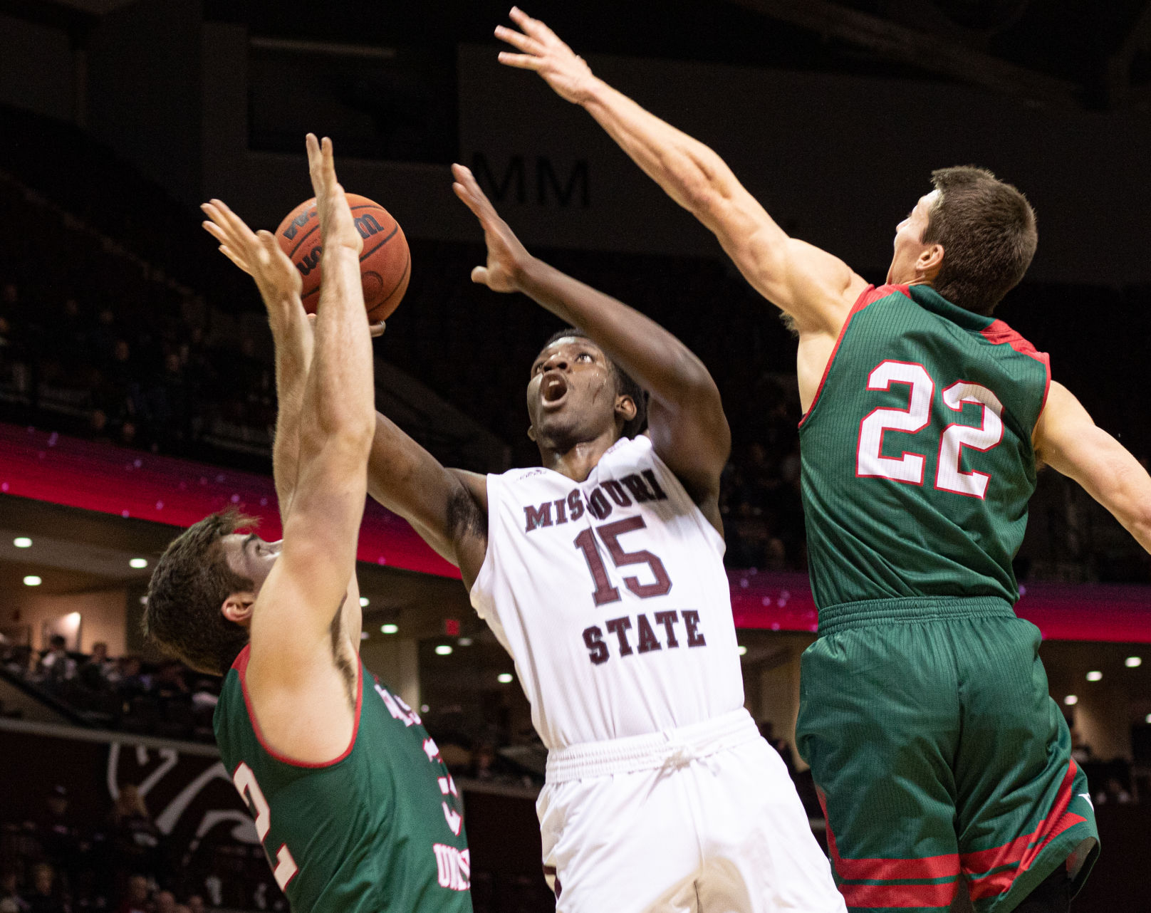 Senior Lamont West shoots the ball